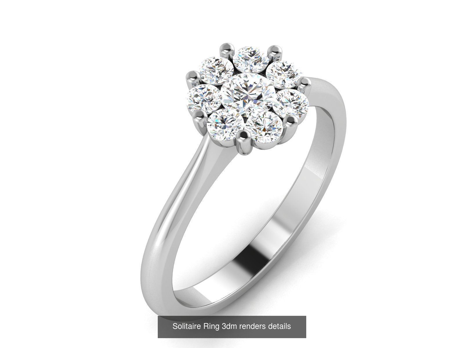73 Solitaire Ring 3dm renders details  3D Model Collection_20
