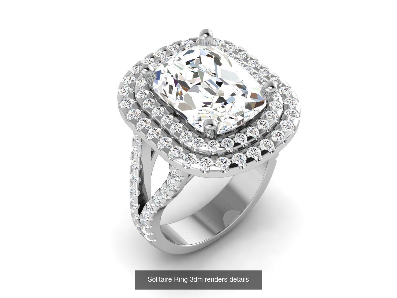 73 Solitaire Ring 3dm renders details  3D Model Collection_13