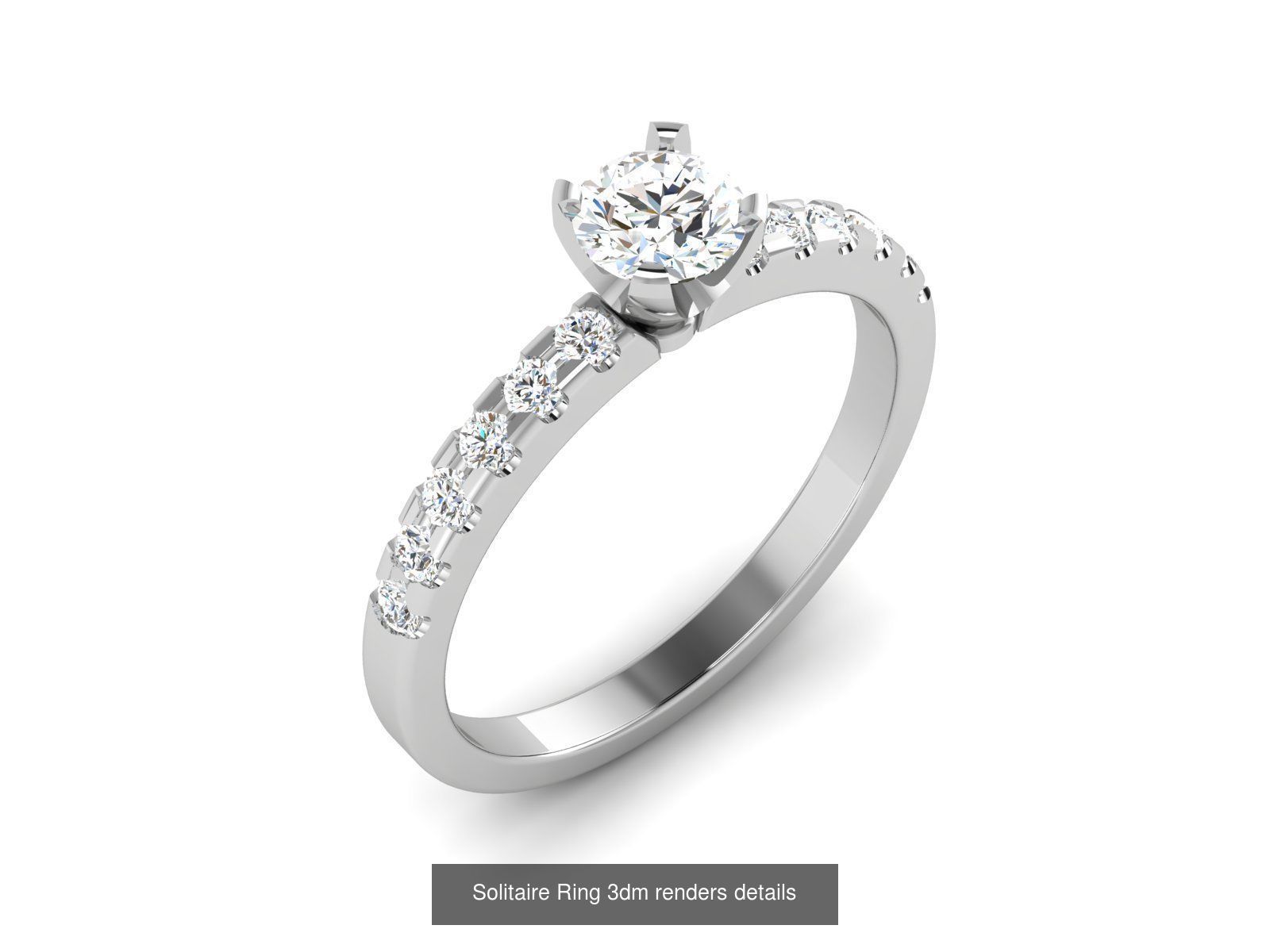 73 Solitaire Ring 3dm renders details  3D Model Collection_11