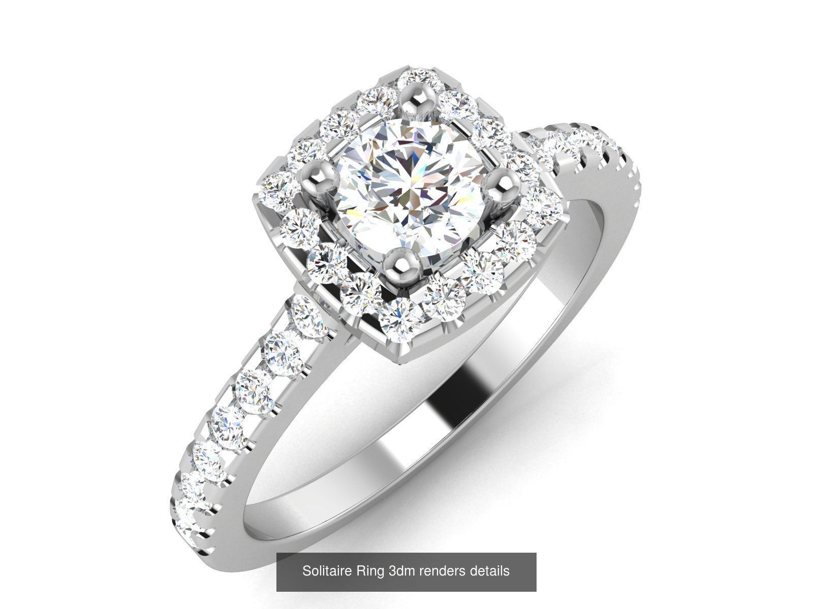 73 Solitaire Ring 3dm renders details  3D Model Collection_72