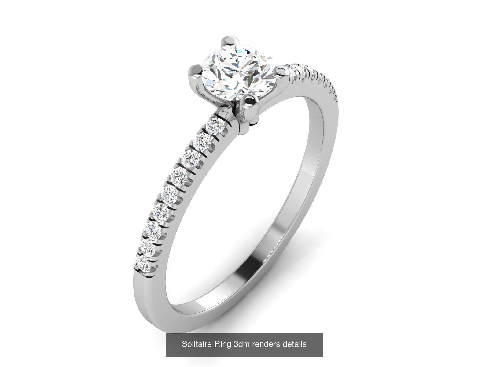 73 Solitaire Ring 3dm renders details  3D Model Collection_3