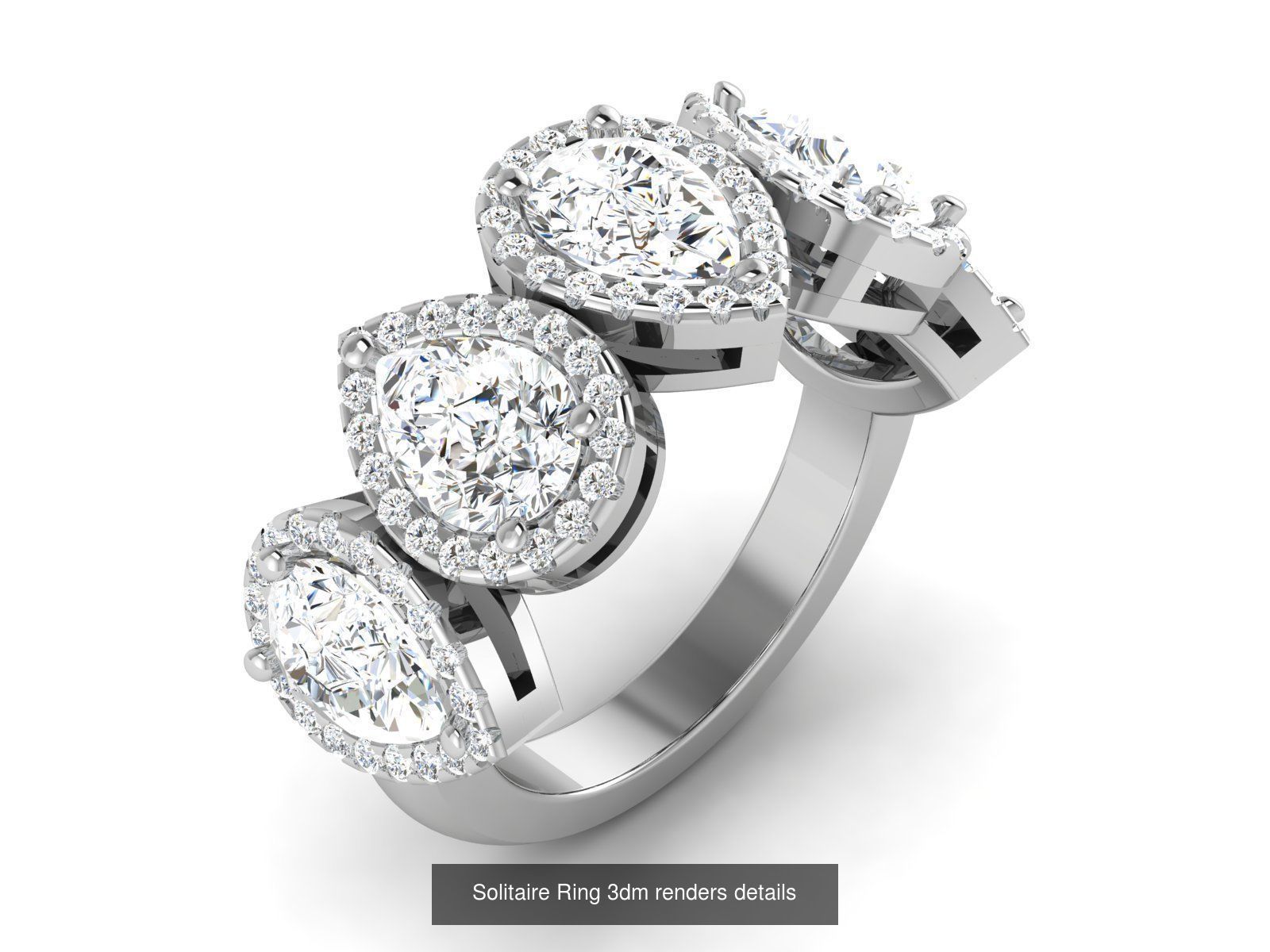 73 Solitaire Ring 3dm renders details  3D Model Collection_42