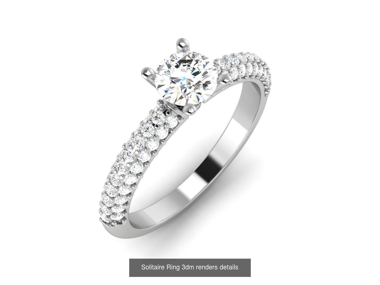 73 Solitaire Ring 3dm renders details  3D Model Collection_40