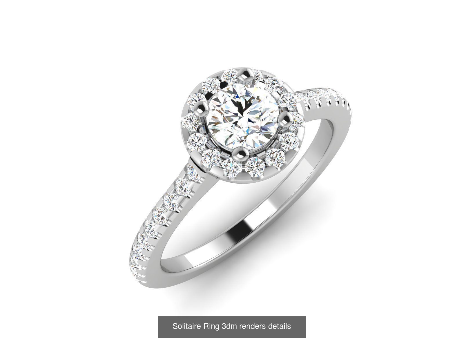 73 Solitaire Ring 3dm renders details  3D Model Collection_64