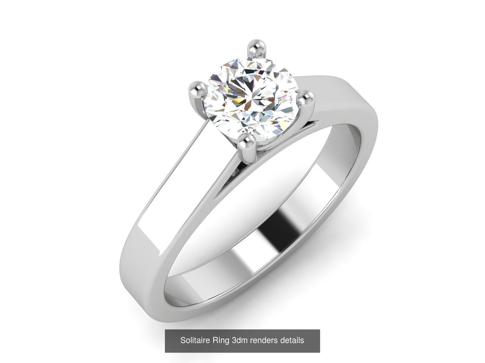73 Solitaire Ring 3dm renders details  3D Model Collection_55