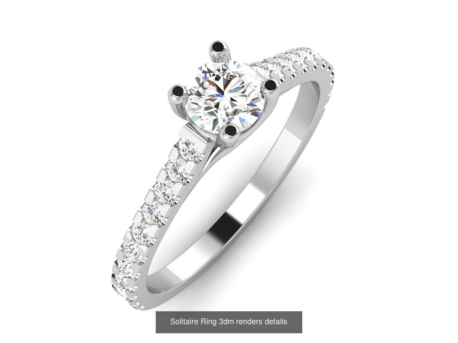 73 Solitaire Ring 3dm renders details  3D Model Collection_45