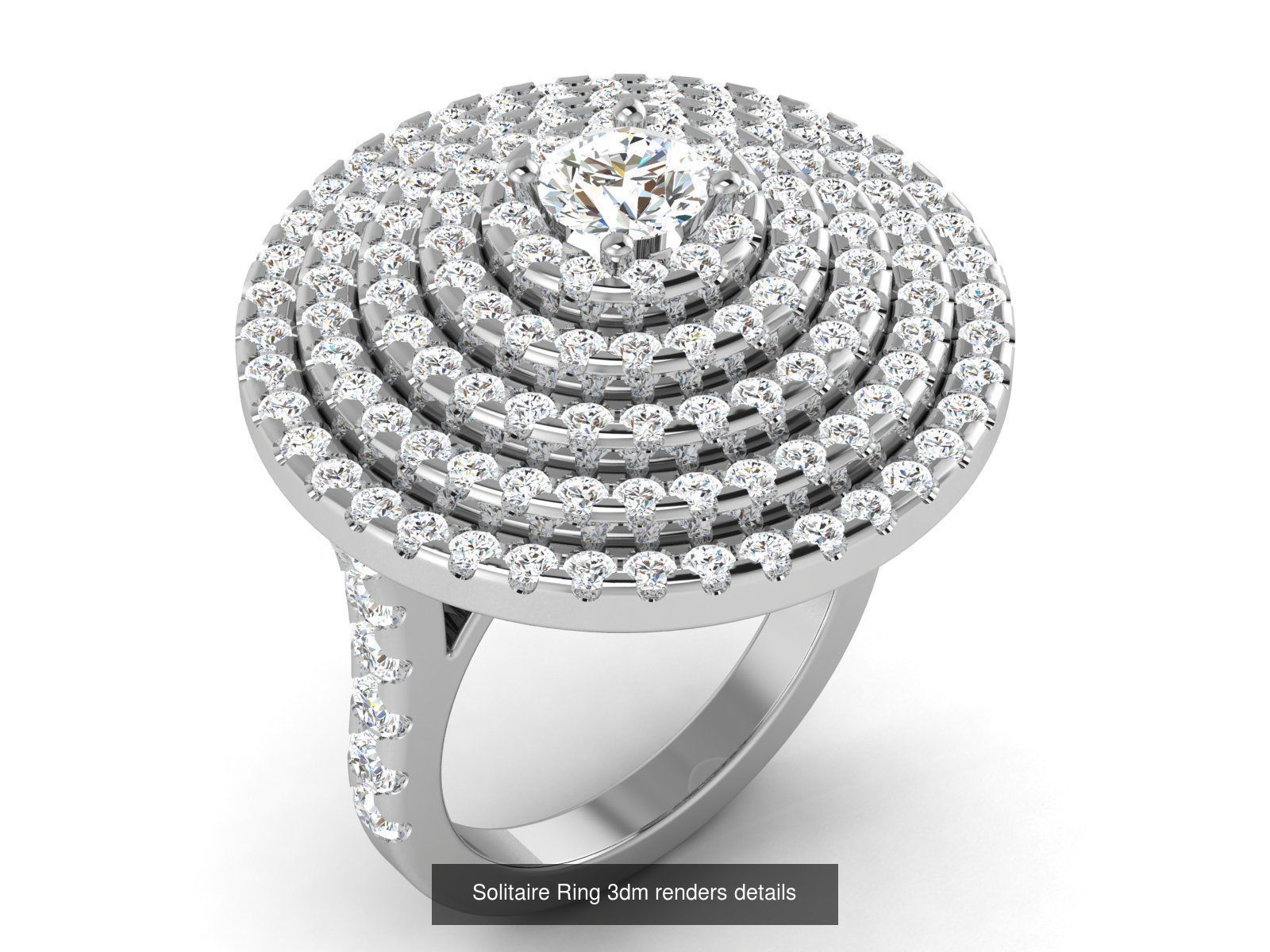 73 Solitaire Ring 3dm renders details  3D Model Collection_29