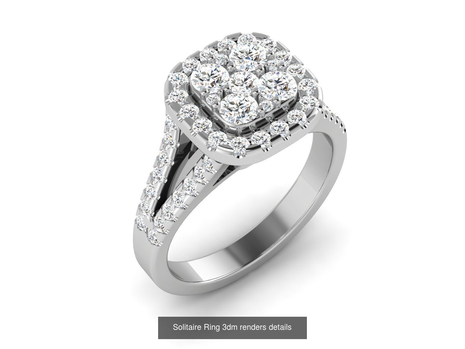 73 Solitaire Ring 3dm renders details  3D Model Collection_12