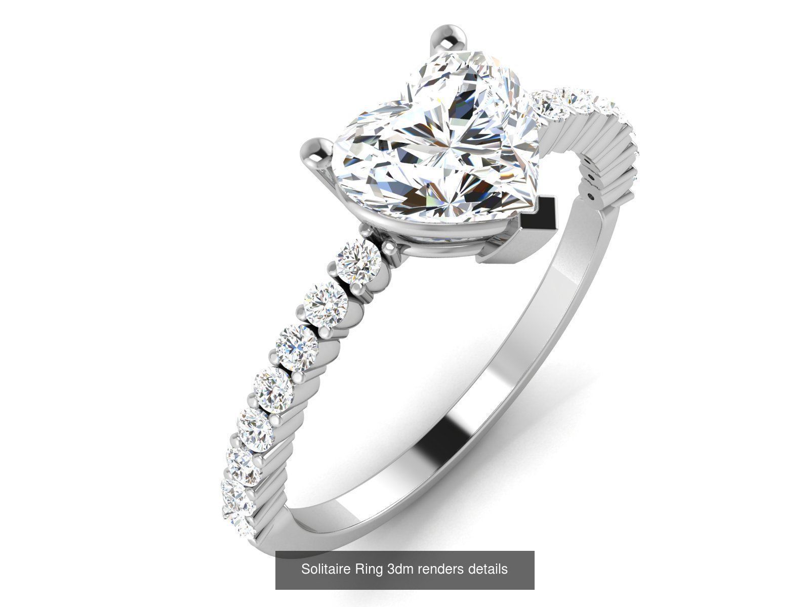 73 Solitaire Ring 3dm renders details  3D Model Collection_17