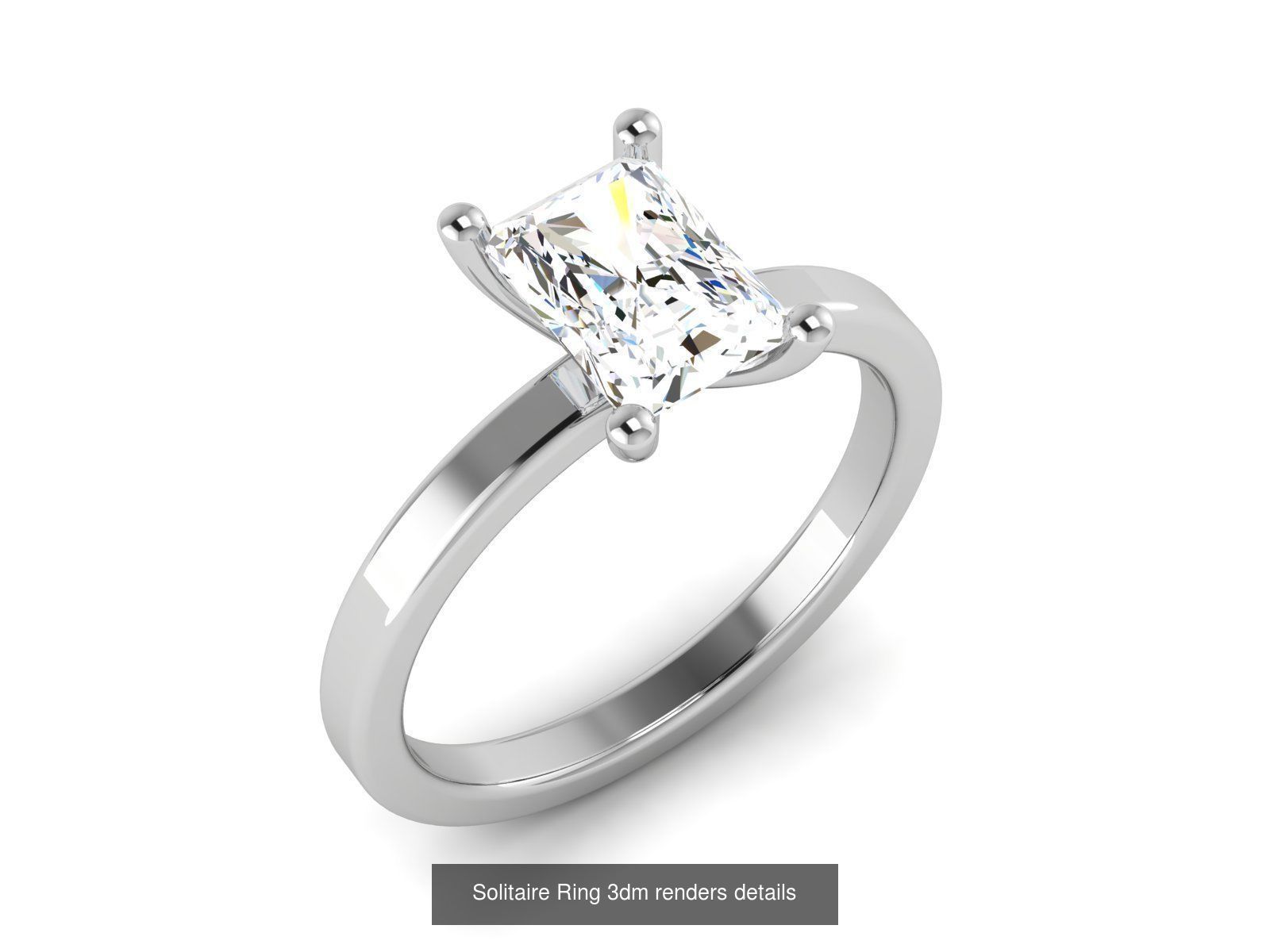 73 Solitaire Ring 3dm renders details  3D Model Collection_30