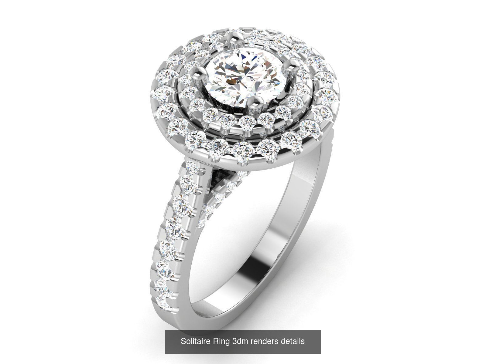 73 Solitaire Ring 3dm renders details  3D Model Collection_67