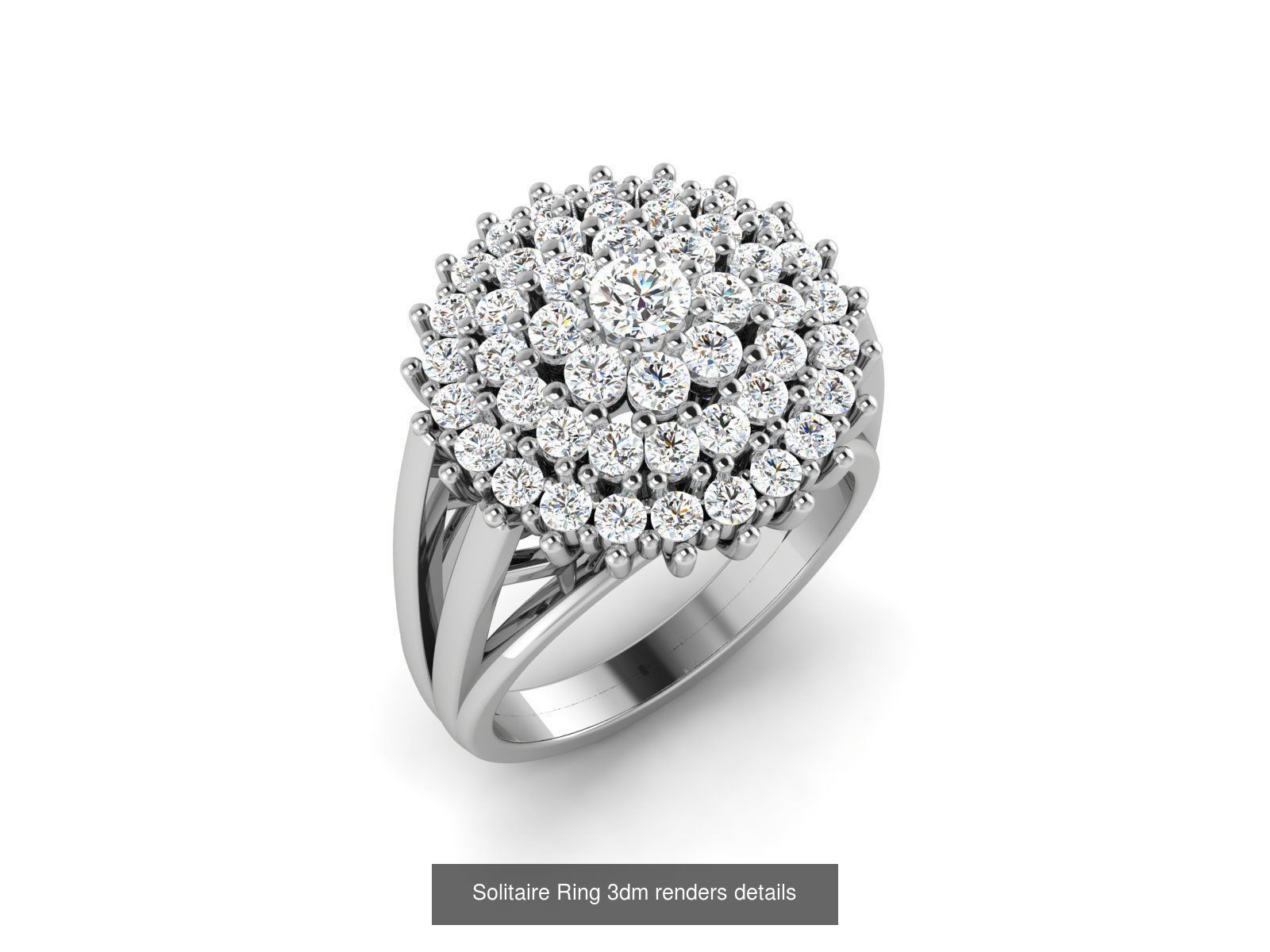 73 Solitaire Ring 3dm renders details  3D Model Collection_60