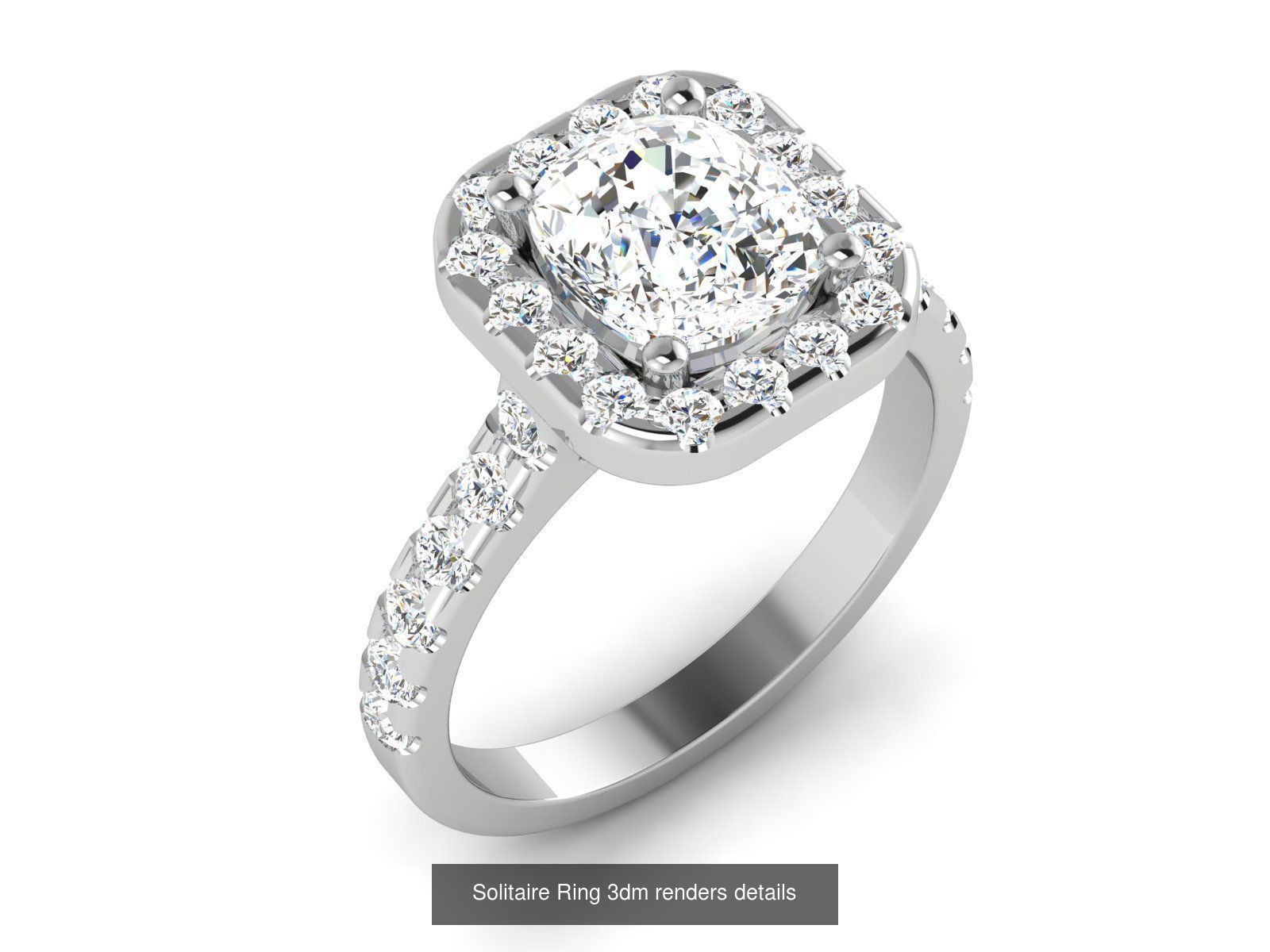 73 Solitaire Ring 3dm renders details  3D Model Collection_47