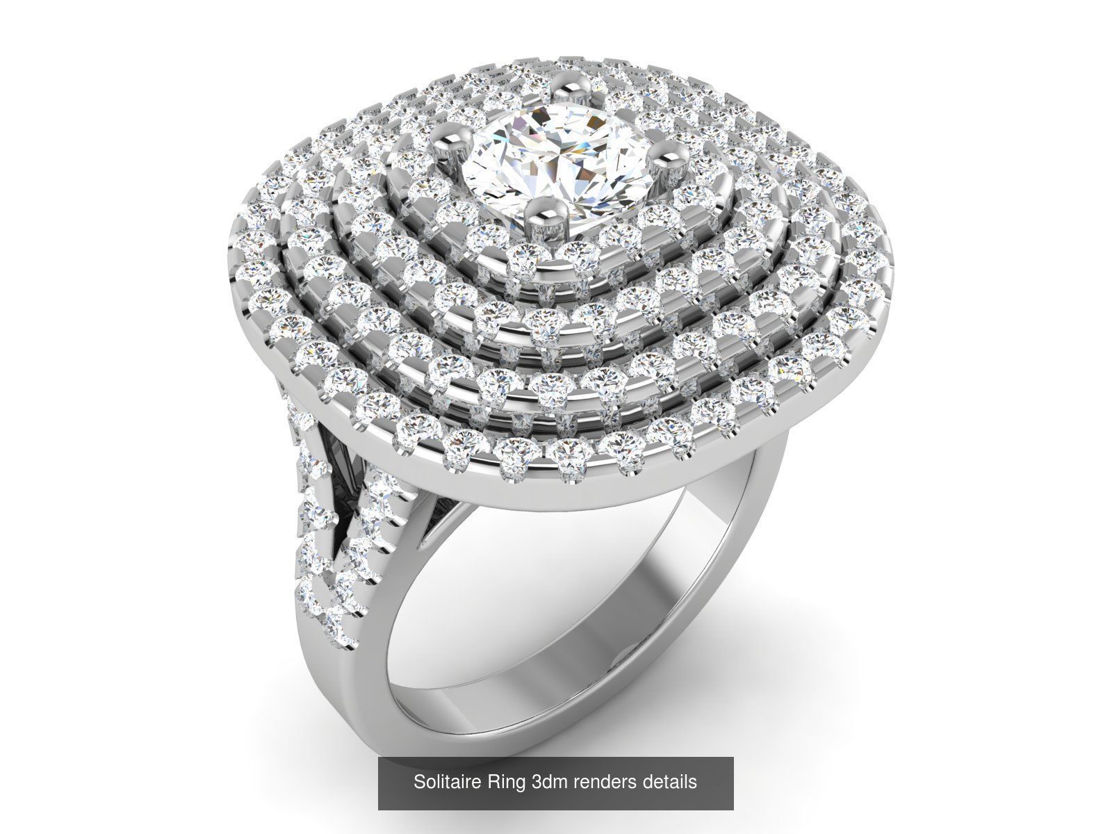 73 Solitaire Ring 3dm renders details  3D Model Collection_28