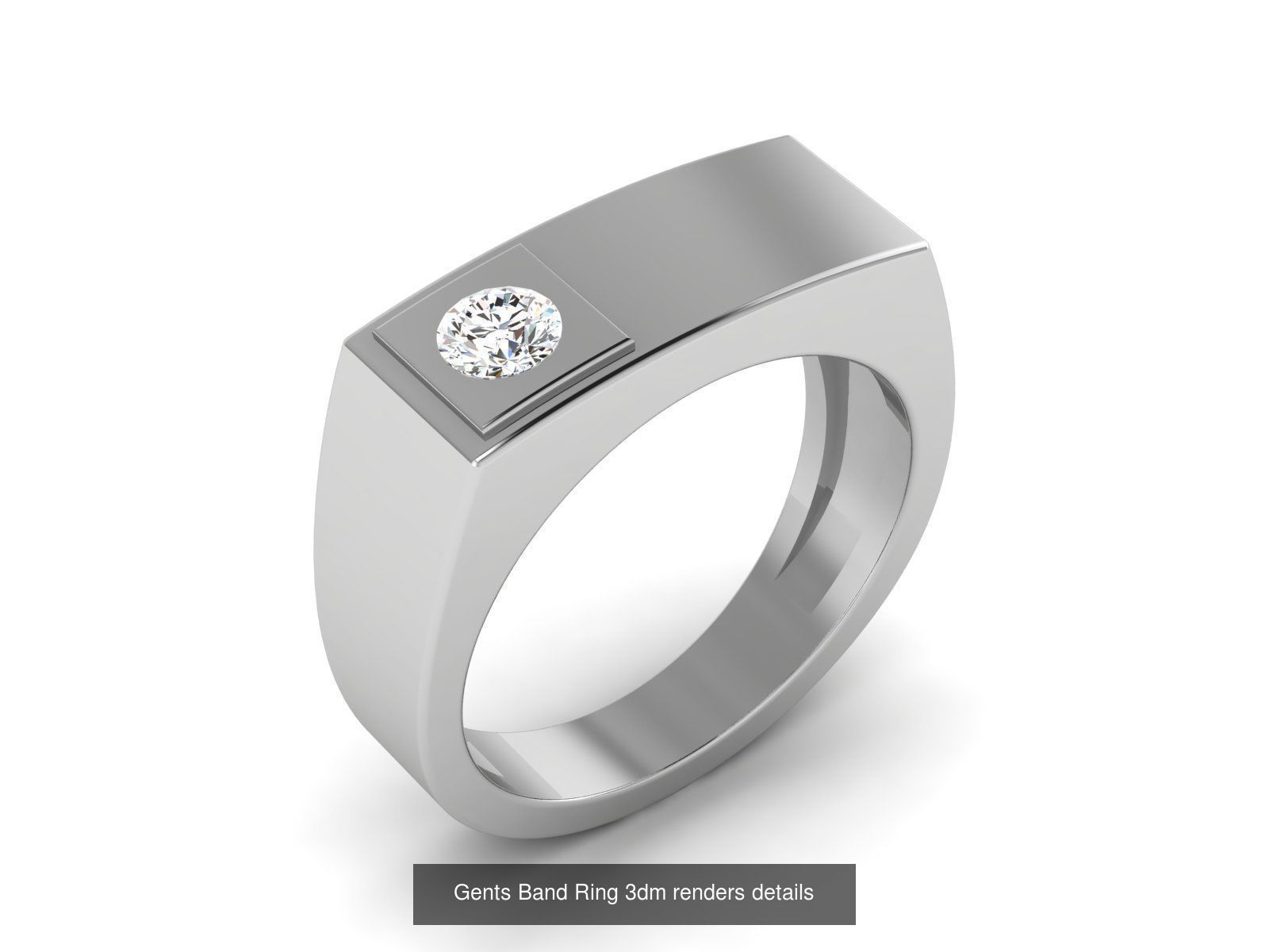 73 Solitaire Ring 3dm renders details  3D Model Collection_48