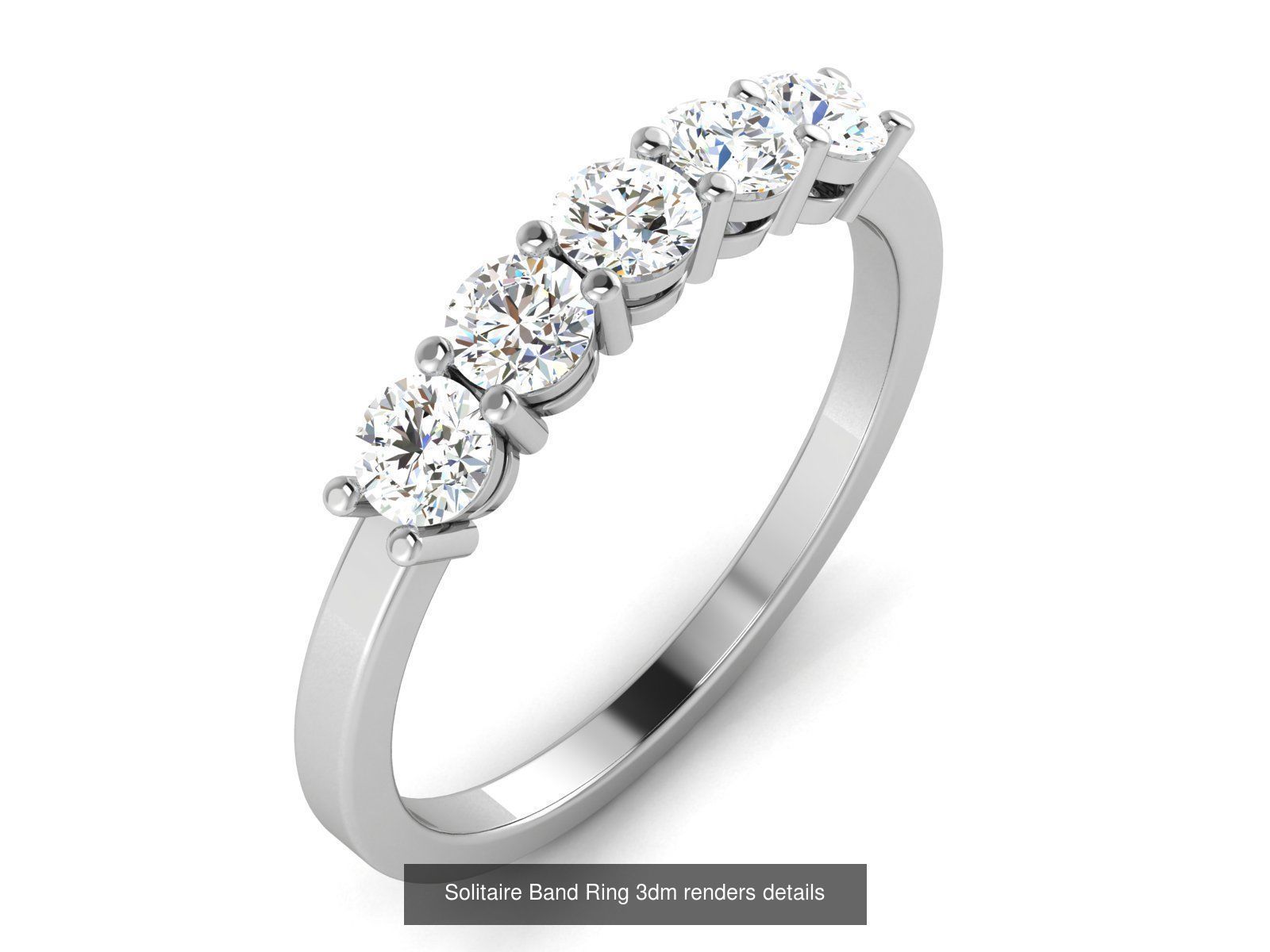 73 Solitaire Ring 3dm renders details  3D Model Collection_4
