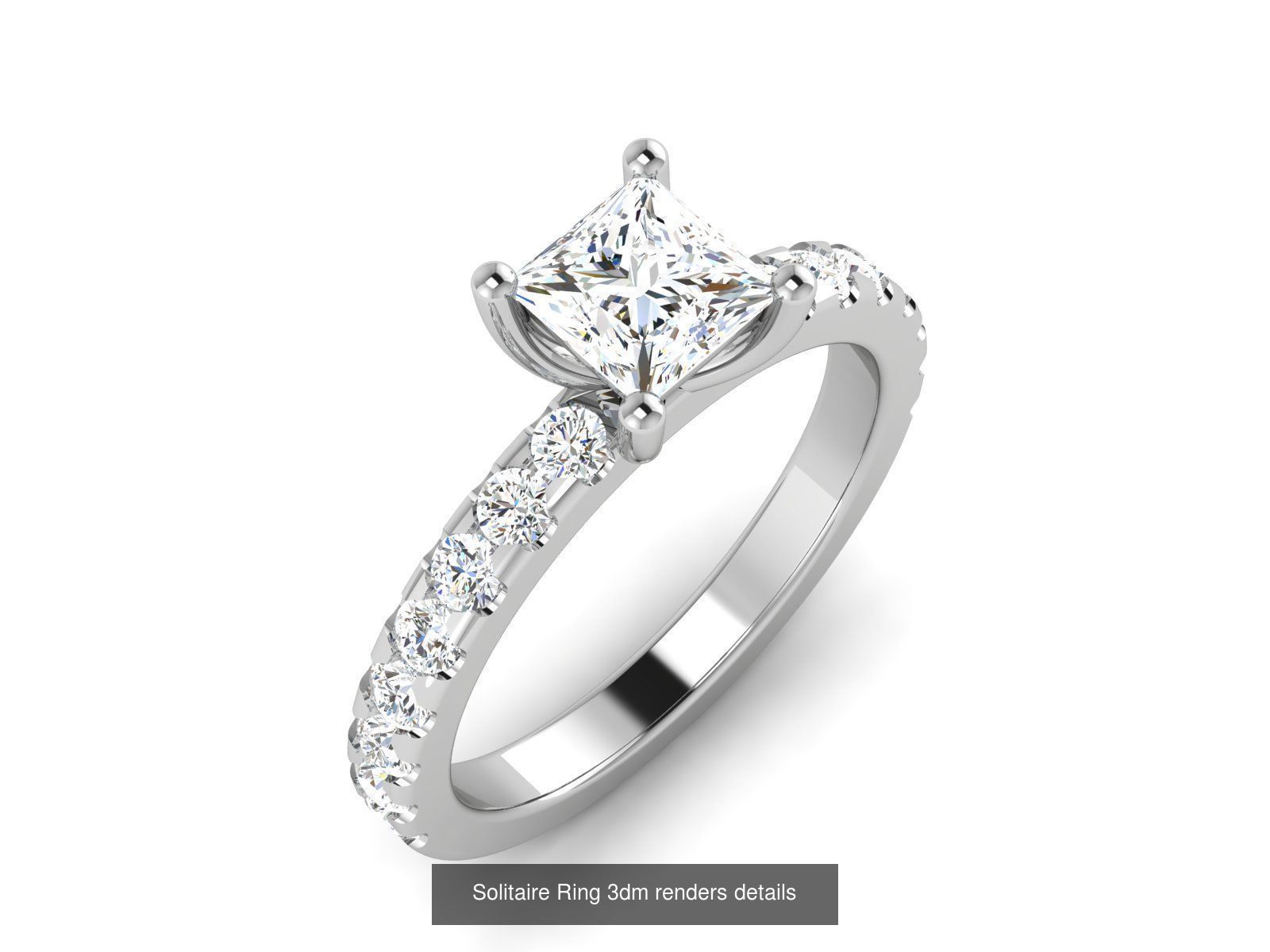 73 Solitaire Ring 3dm renders details  3D Model Collection_59