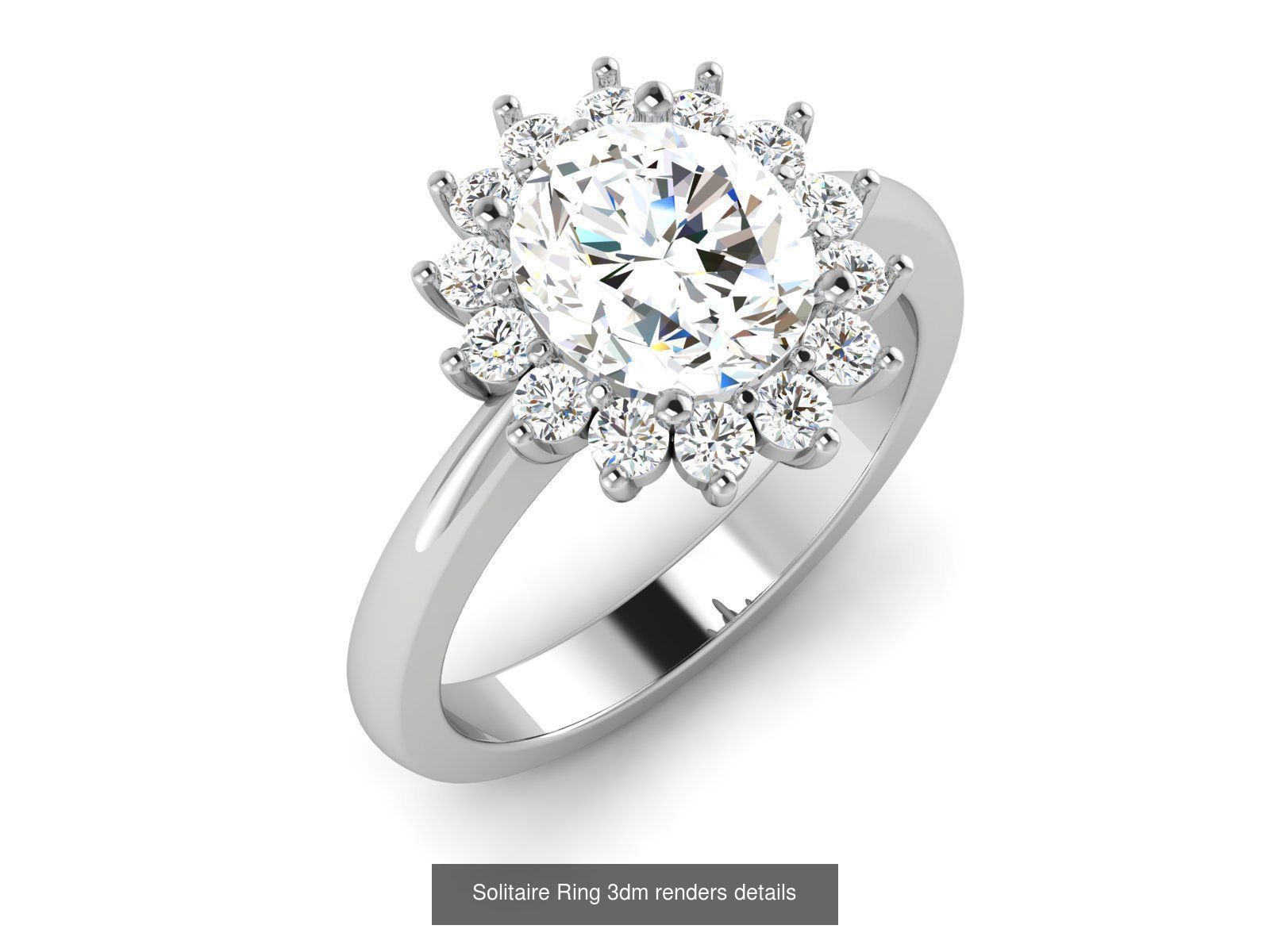 73 Solitaire Ring 3dm renders details  3D Model Collection_49