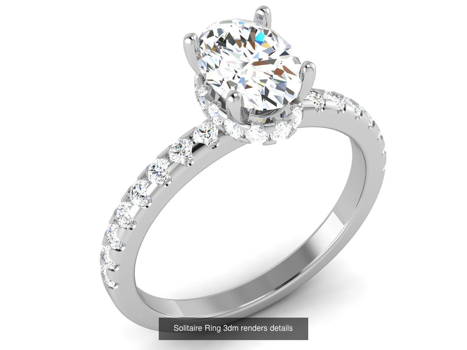 73 Solitaire Ring 3dm renders details  3D Model Collection_35