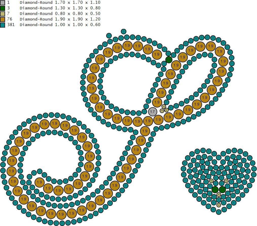 Custom Cursive Initial S Letter Diamond Pendant A to Z Alphabet 3D print model_18