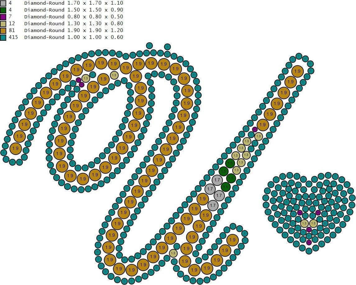 Custom Cursive Initial Q Letter Diamond Pendant A to Z Alphabet 3D print model_18