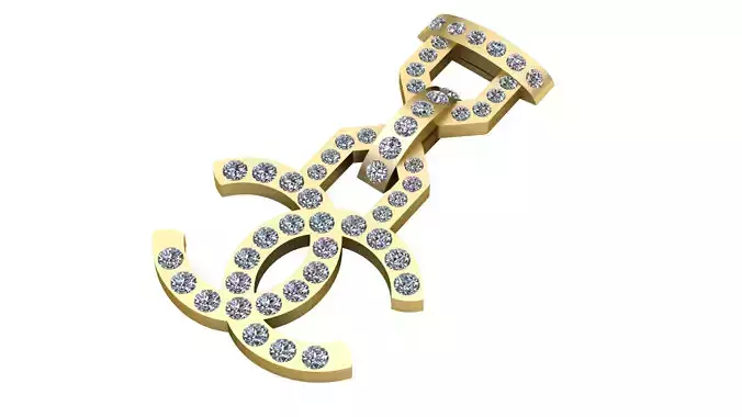 Hip Hop Alphabets Diamond Pendant 3d printable Model 3D print model