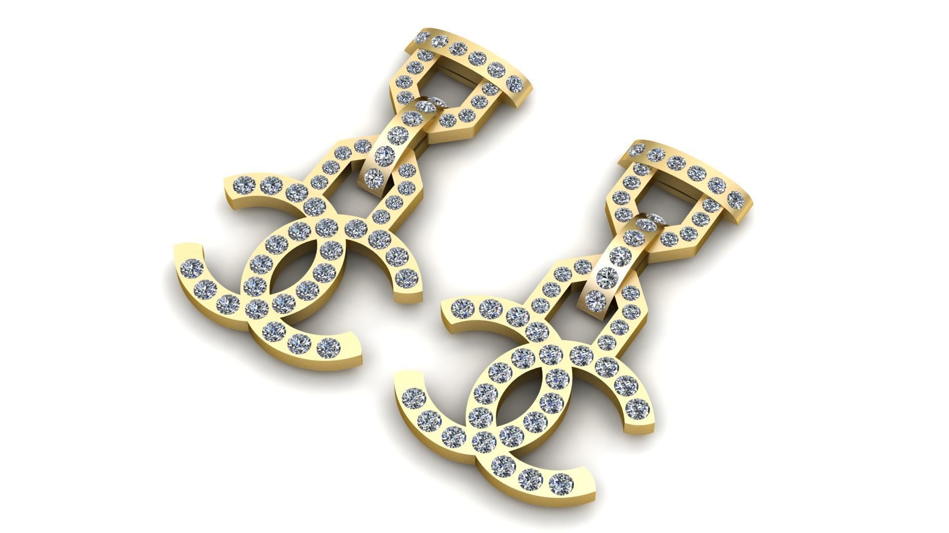 Hip Hop Alphabets Diamond Pendant 3d printable Model 3D print model_3