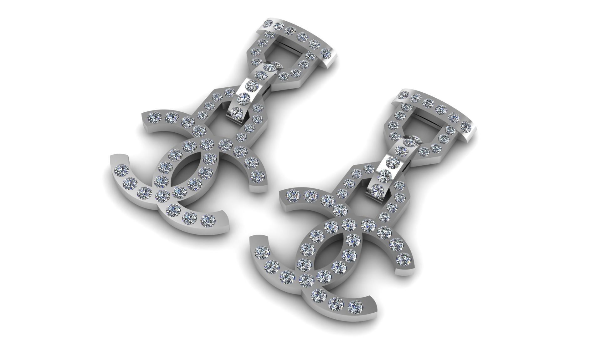 Hip Hop Alphabets Diamond Pendant 3d printable Model 3D print model_1