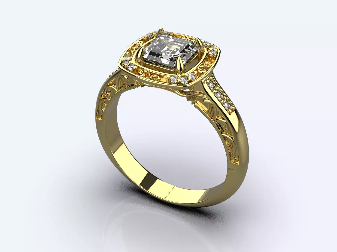 Women beautiful ring 3D print model