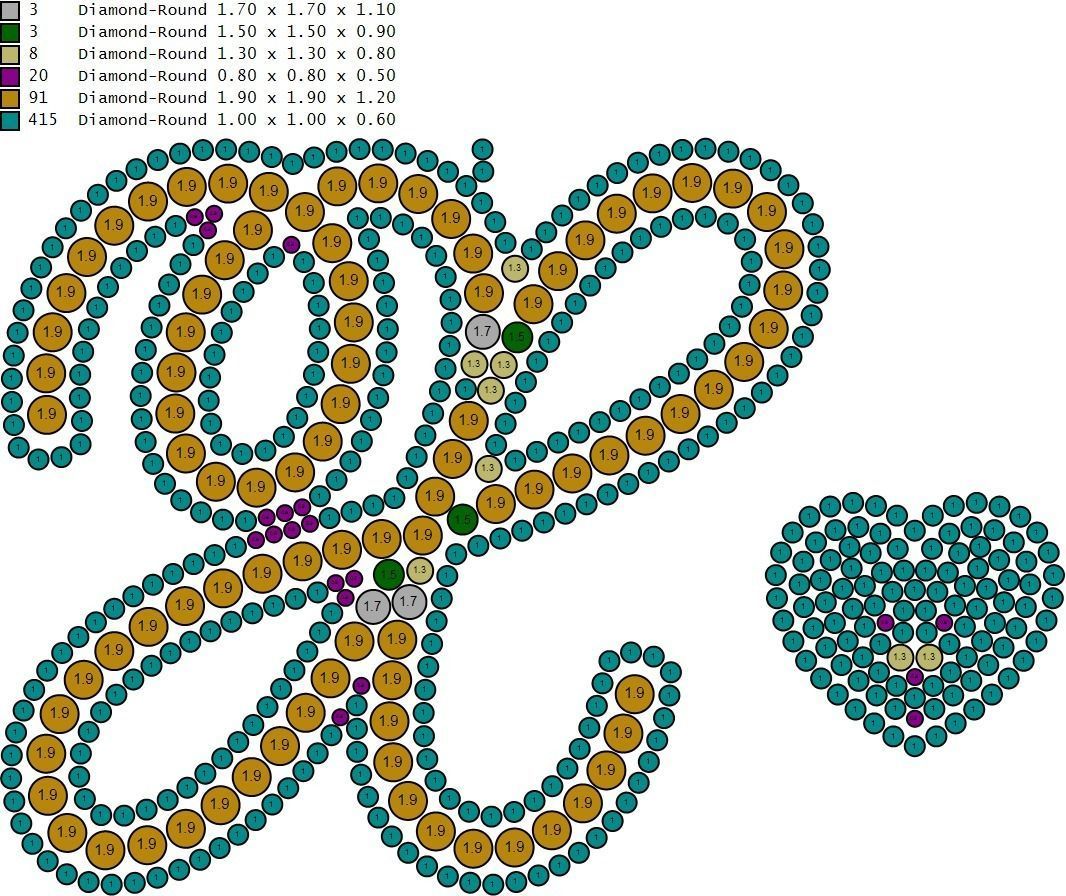 Custom Cursive Initial X Letter Diamond Pendant A to Z Alphabet 3D print model_19