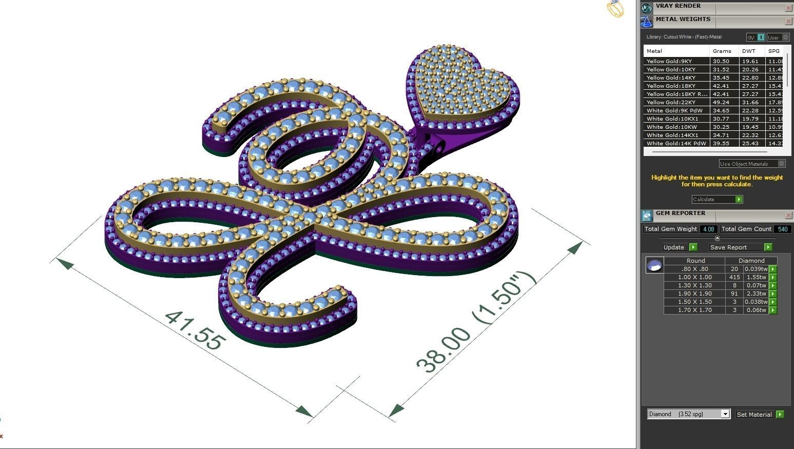 Custom Cursive Initial X Letter Diamond Pendant A to Z Alphabet 3D print model_6