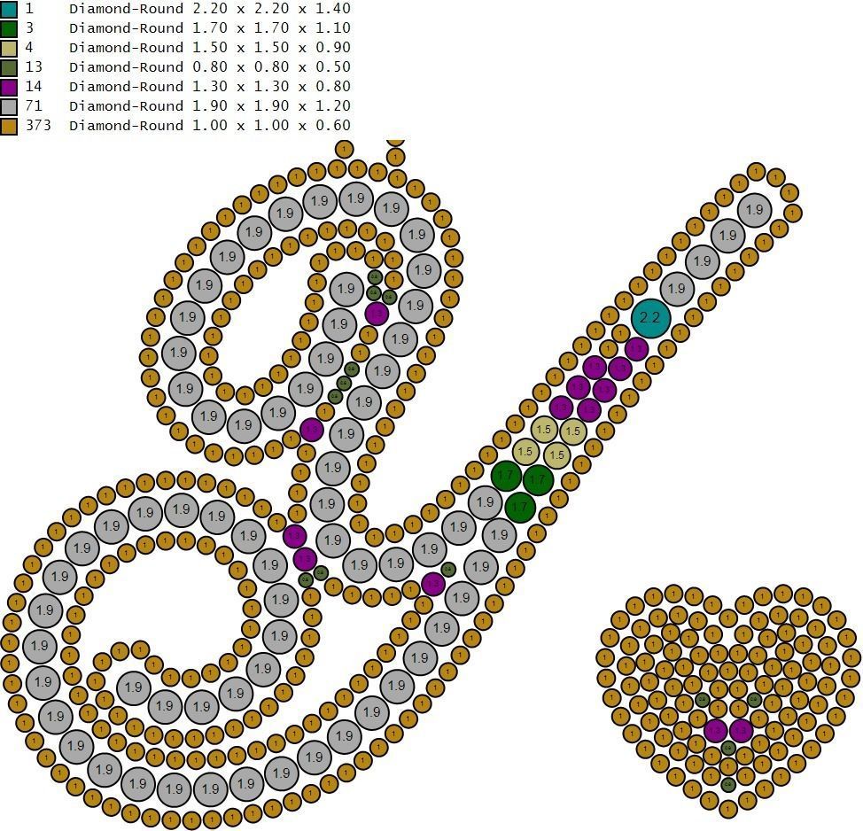 Custom Cursive Initial Y Letter Diamond Pendant A to Z Alphabet 3D print model_18