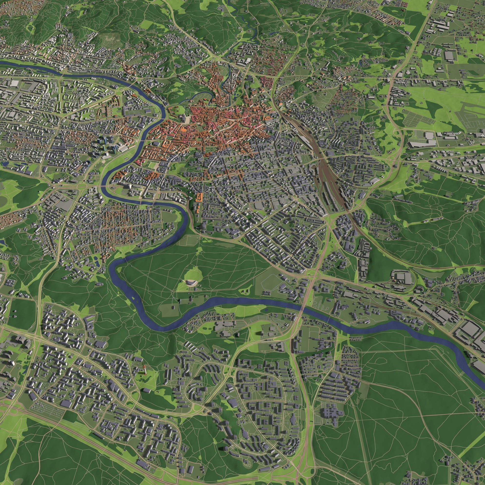 Vilnius Lithuania - city and urban 3D model_5