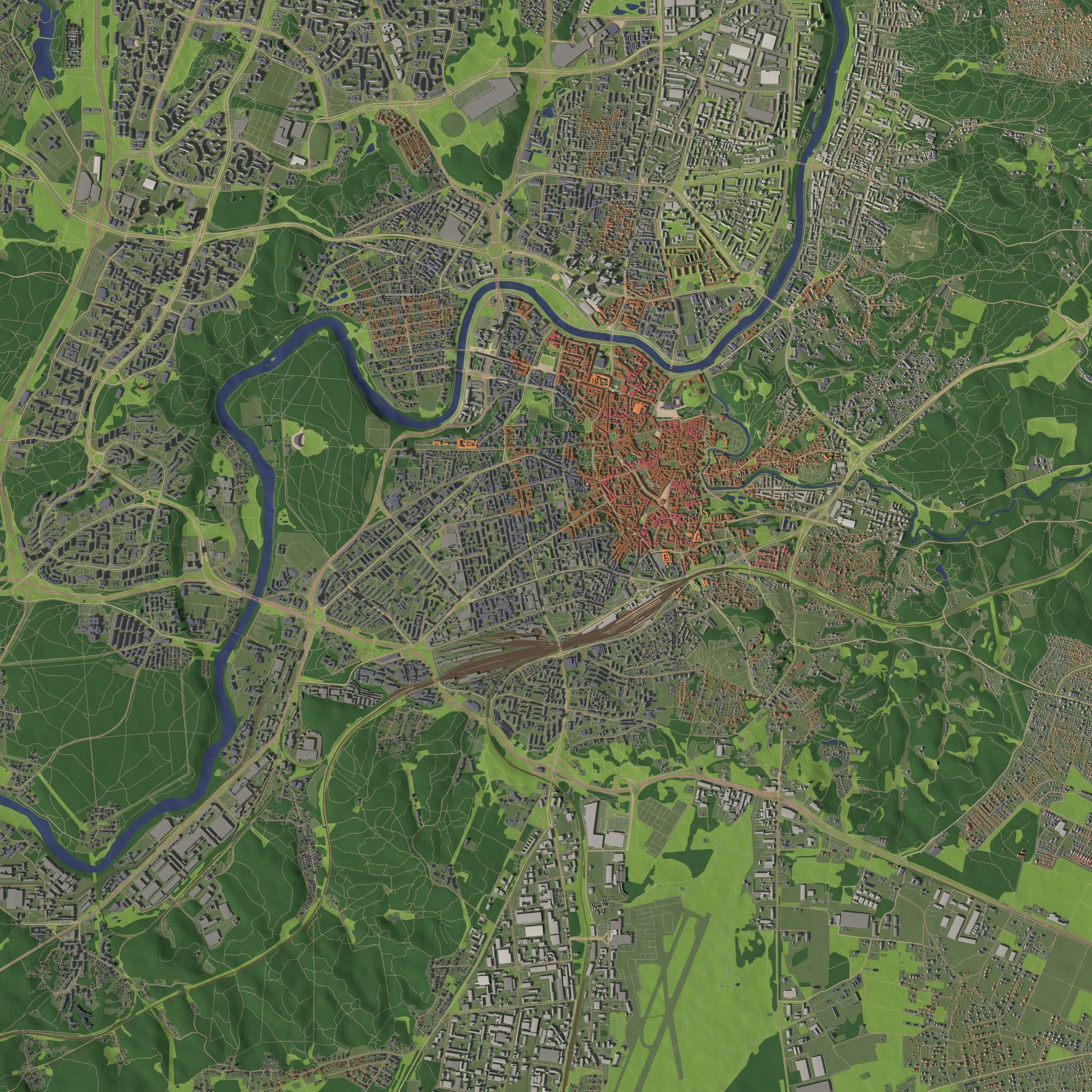 Vilnius Lithuania - city and urban 3D model_1