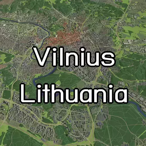 Vilnius Lithuania - city and urban 3D model