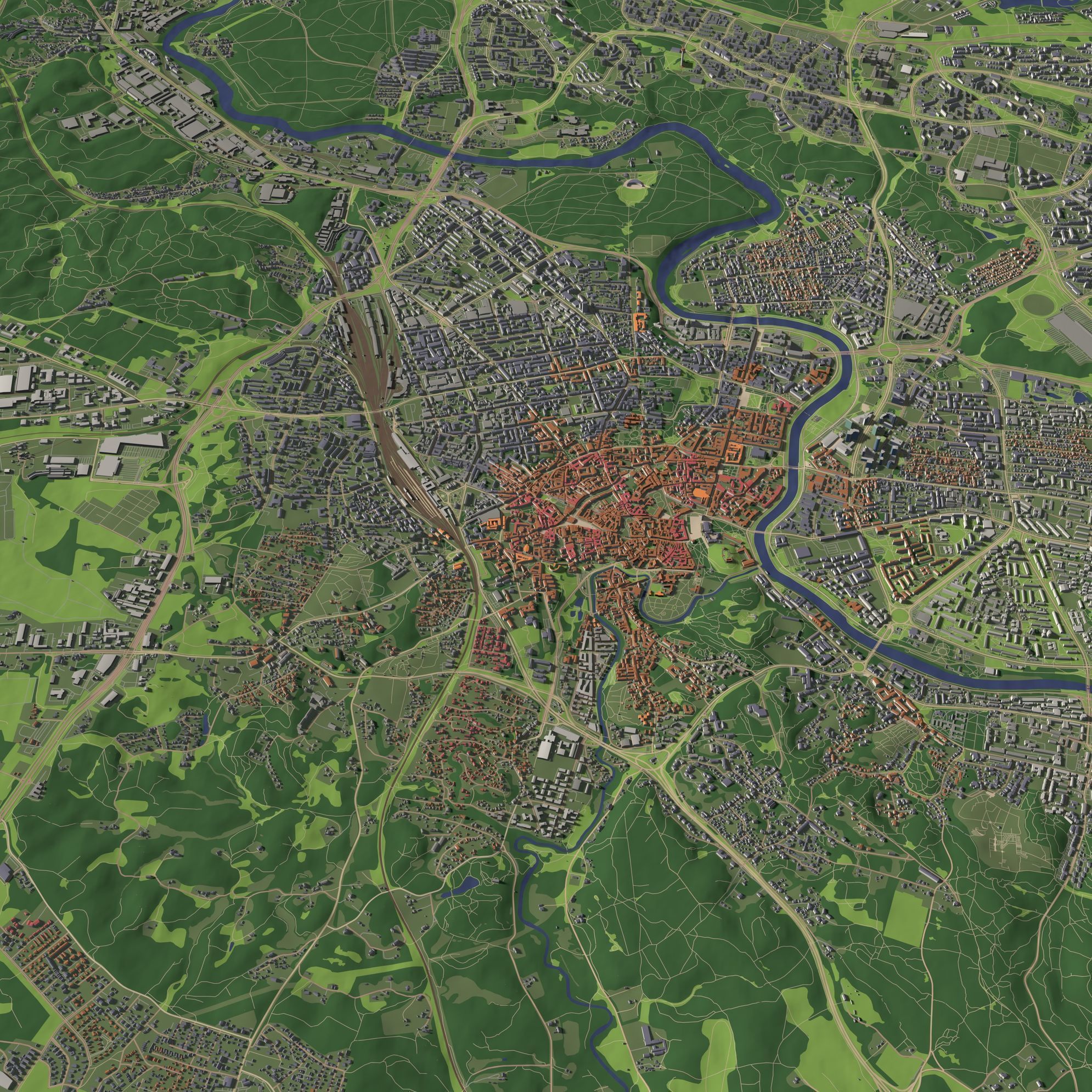Vilnius Lithuania - city and urban 3D model_3
