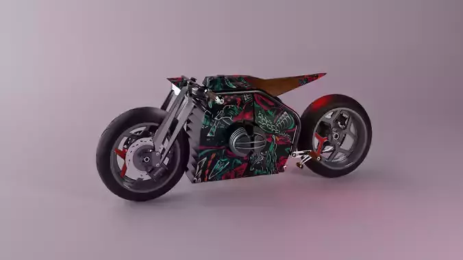 Custom Retrofuturism Cafe Racer