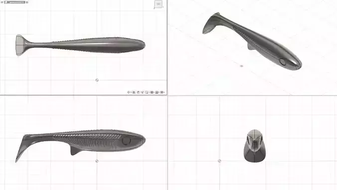 Rubber lure for fishing