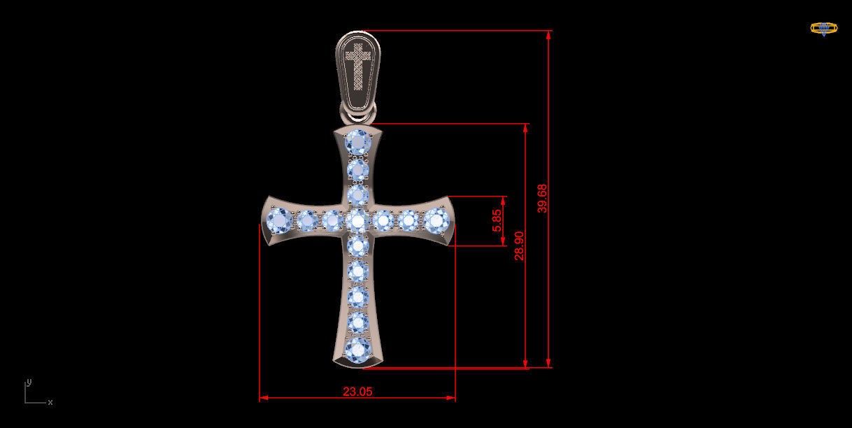 cross kl0017 3D print model_3