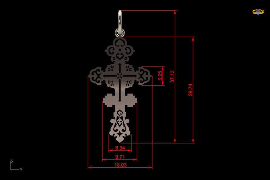 cross kl0019 3D print model_4