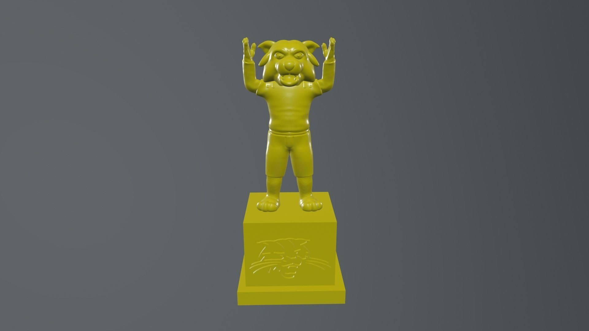 NCAA - OHIO BOBCATS MASCOT STATUE - 3D PRINT 3D print model_3