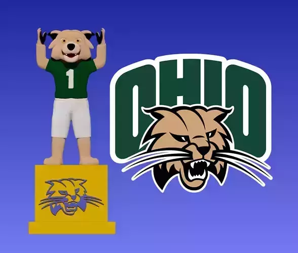 NCAA - OHIO BOBCATS MASCOT STATUE - 3D PRINT 3D print model