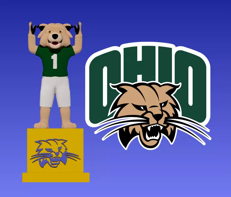 NCAA - OHIO BOBCATS MASCOT STATUE - 3D PRINT 3D print model_0