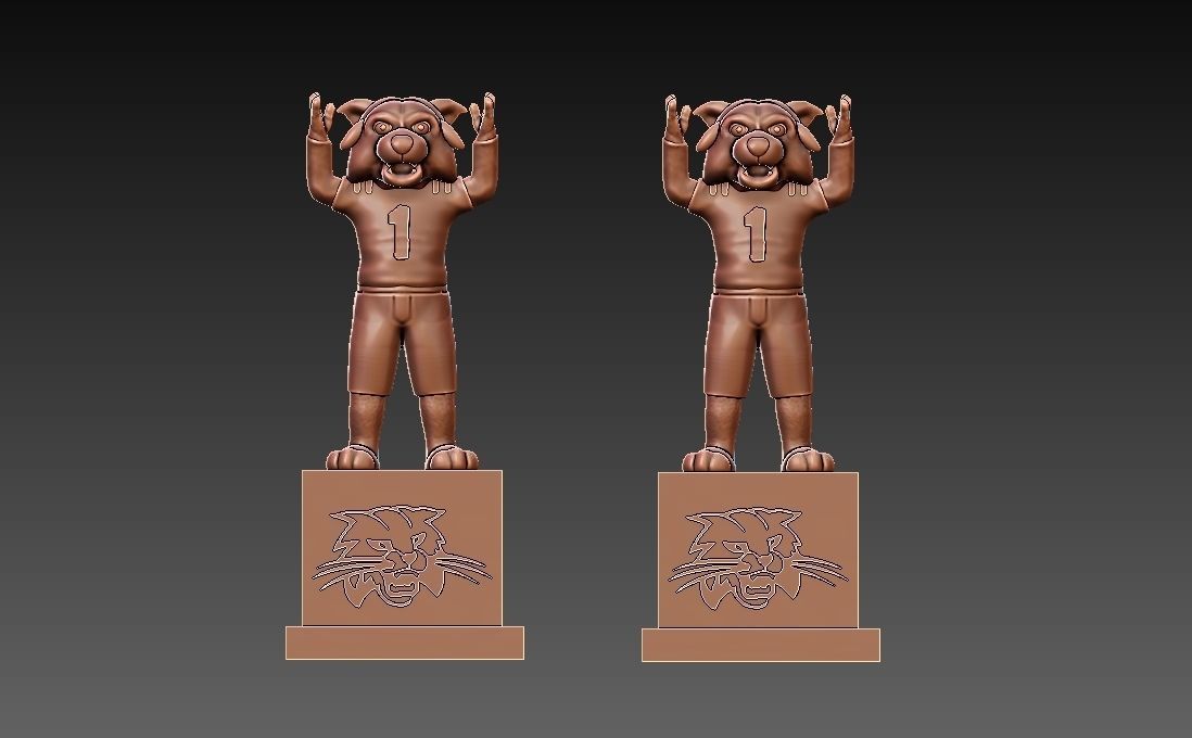 NCAA - OHIO BOBCATS MASCOT STATUE - 3D PRINT 3D print model_1