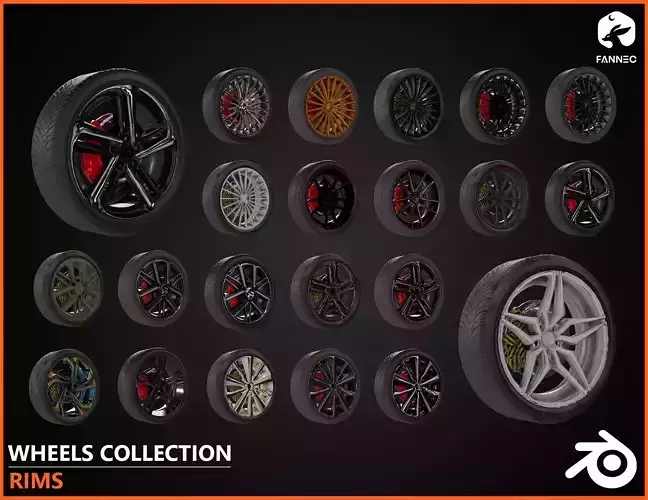 RIMS - Wheels Collection - Blender and FBX