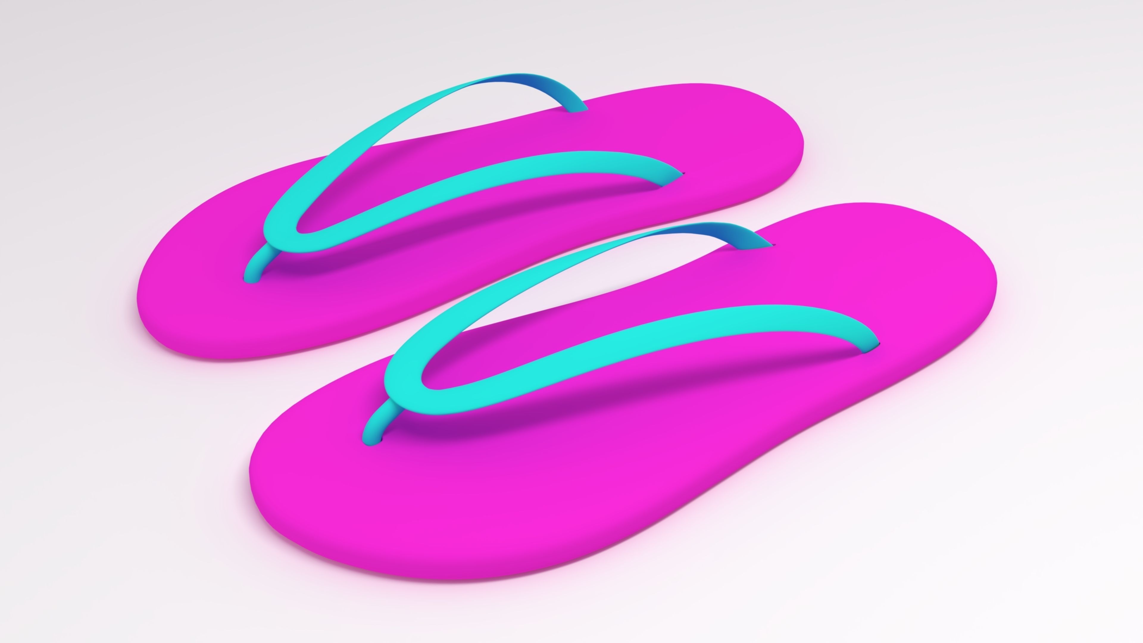 Flip Flop Summer Icon  3D model_3