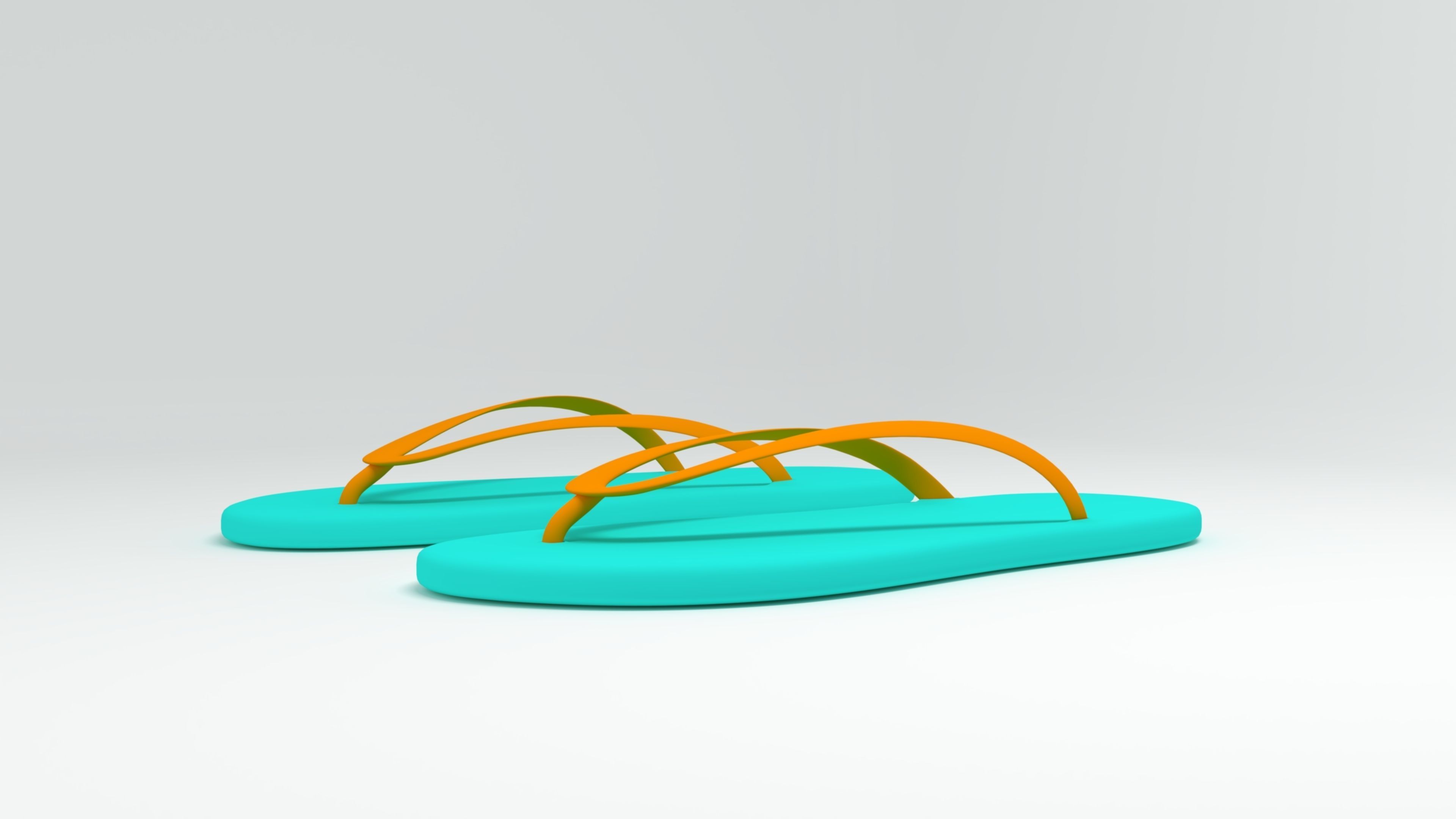 Flip Flop Summer Icon  3D model_4