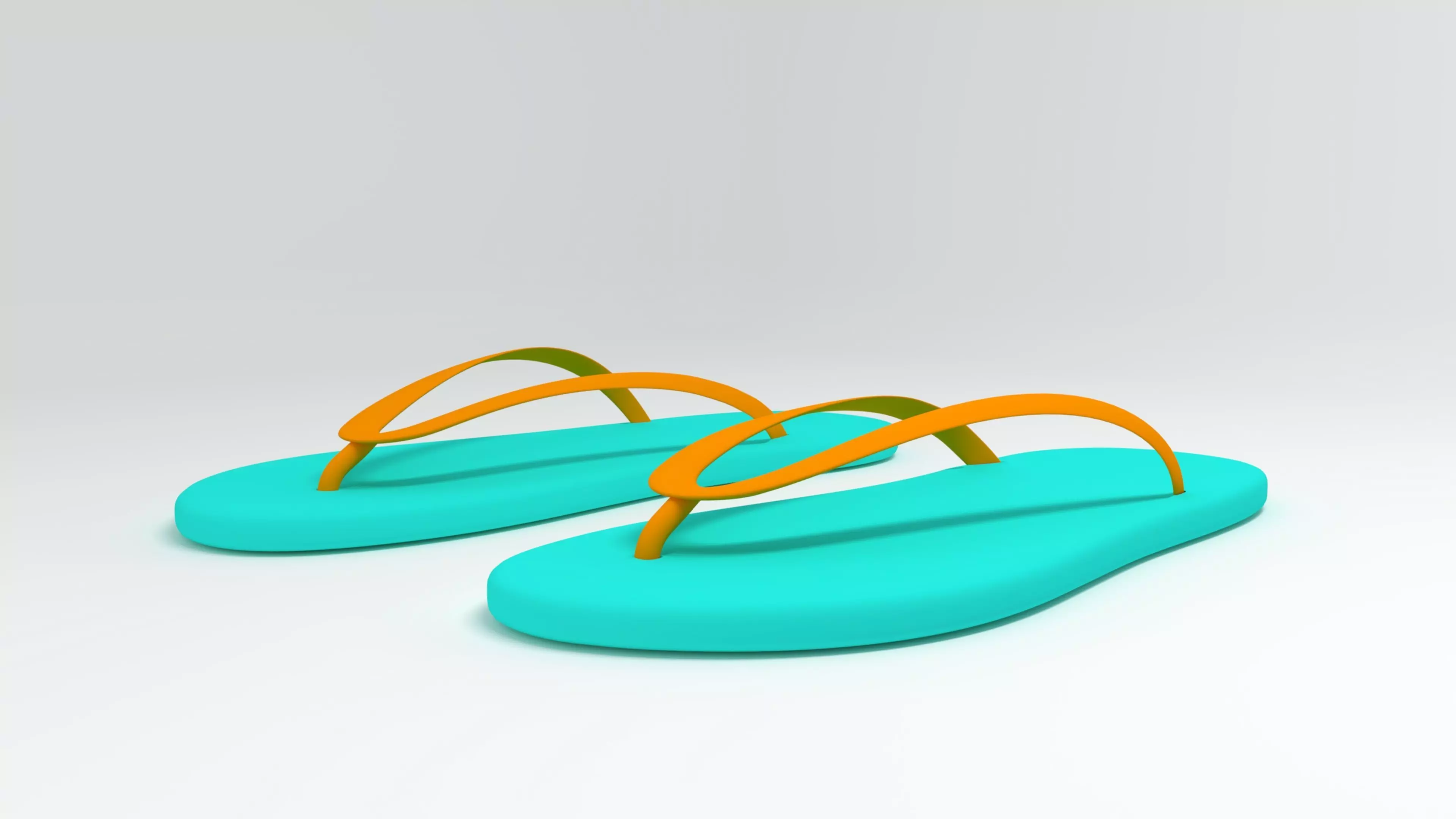 Flip Flop Summer Icon  3D model_0