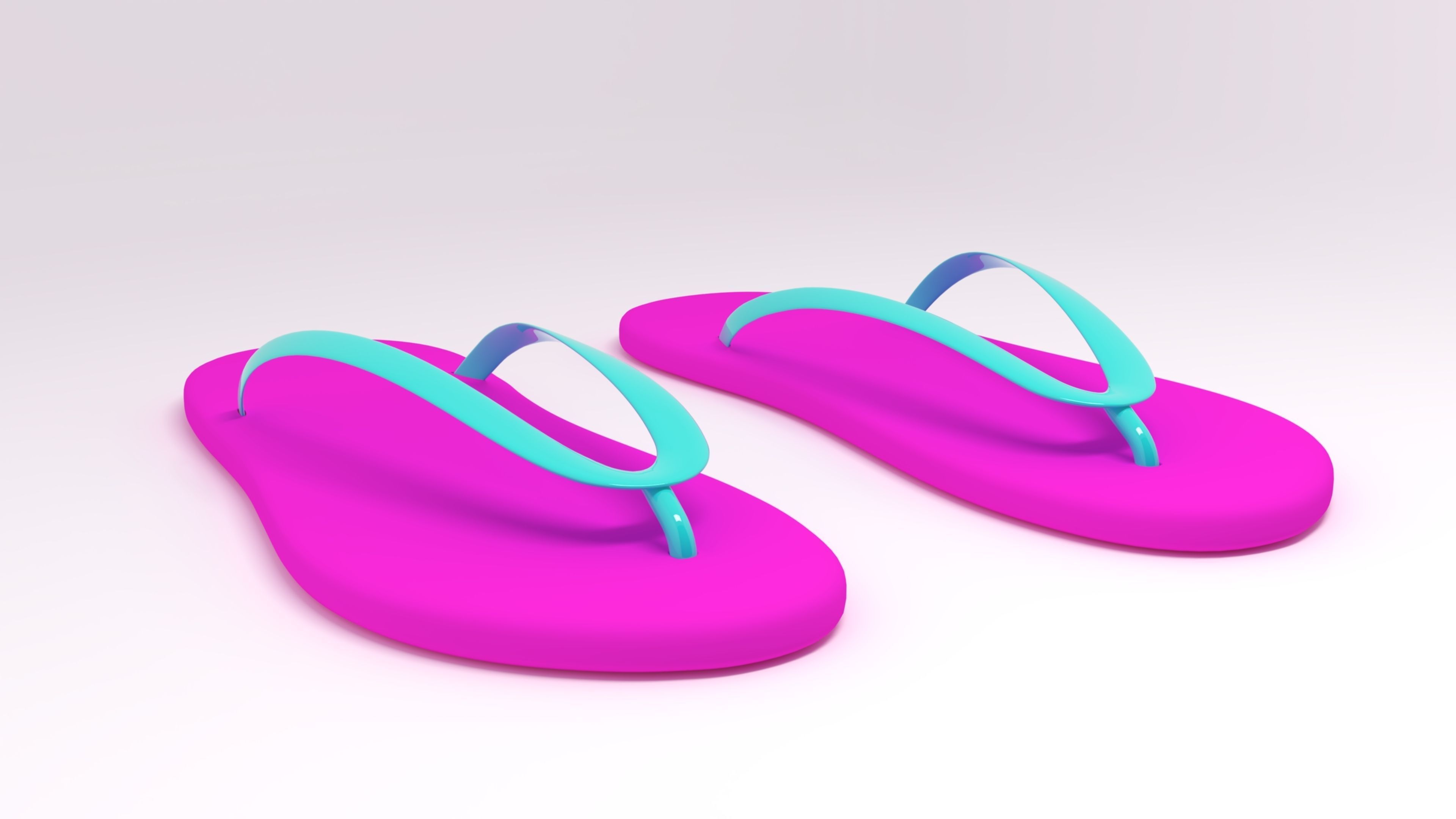 Flip Flop Summer Icon  3D model_1