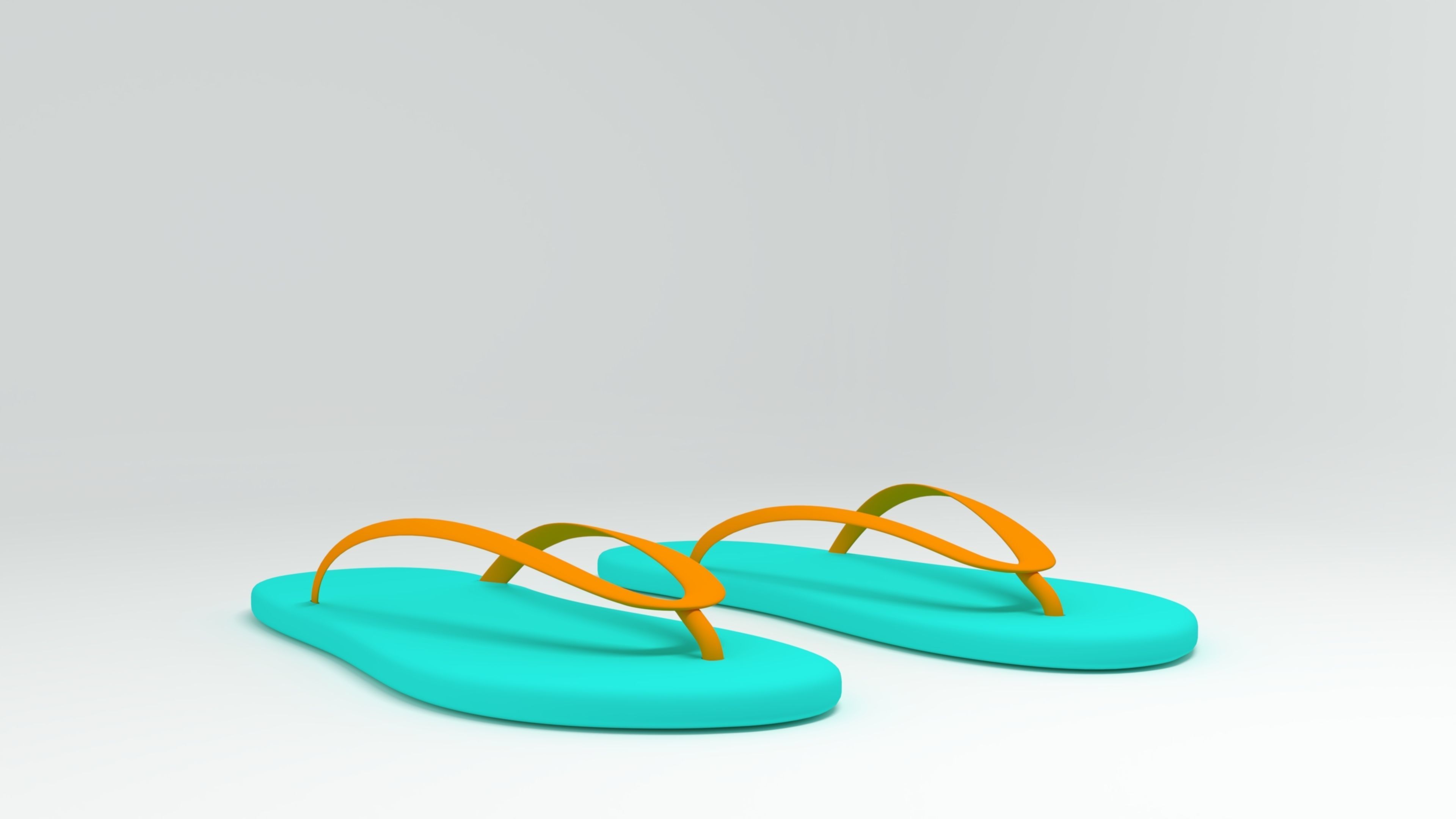 Flip Flop Summer Icon  3D model_2